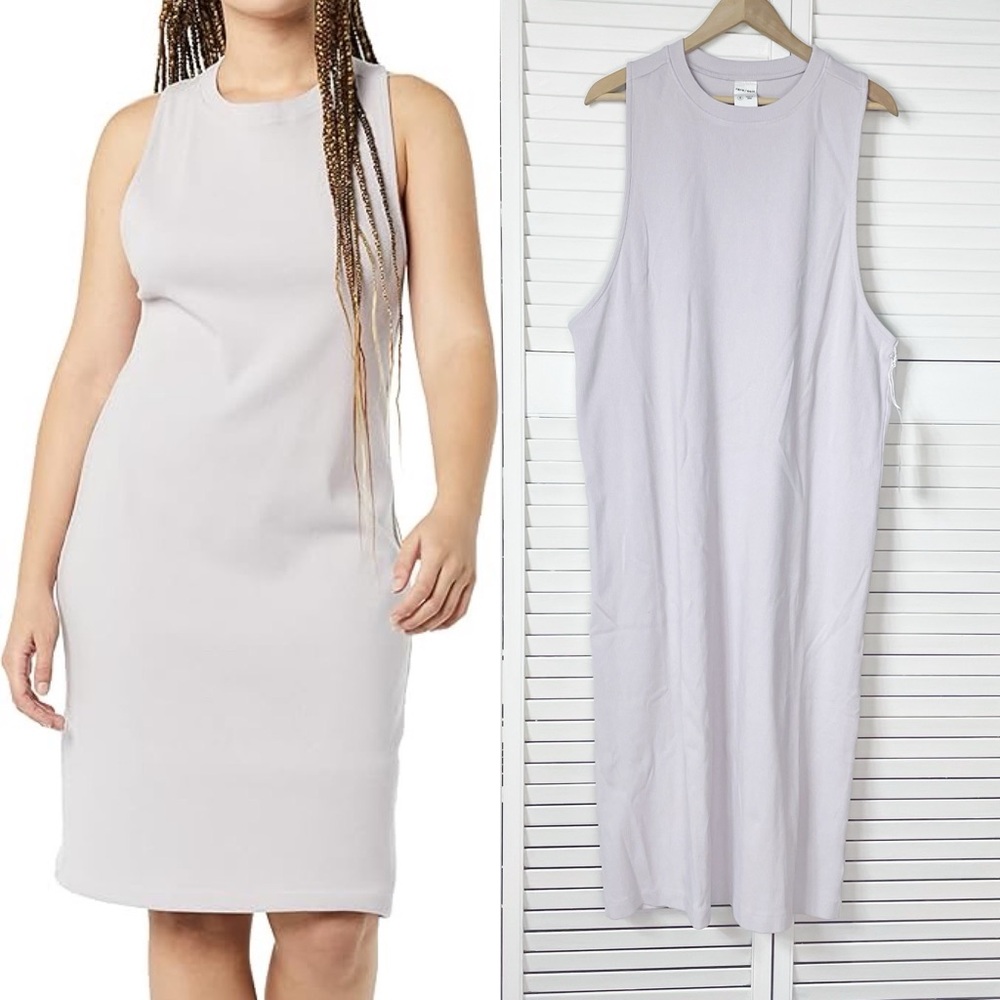 Rare/self ribbed racerback midi dress